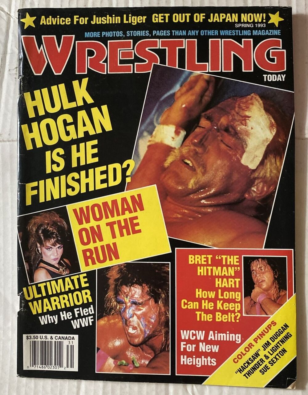 Vintage Wrestling Today Magazine Spring 1993 Hulk Hogan Ultimate Warrior WWF WCW